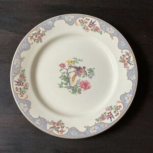 Antique GEORGE JONES & SONS Crescent Ivory China Lunch Plate 9 Inch Gold Trim